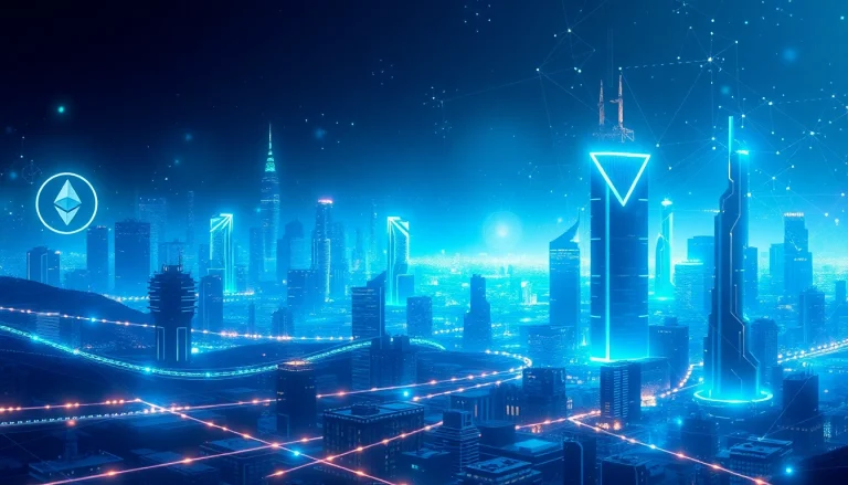 Explore the dynamic world of Crypto with futuristic elements and vibrant colors showcasing digital finance.