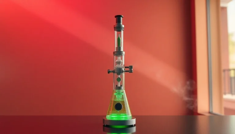Experience the elegance of an electric dab rig in a stylish modern setting.