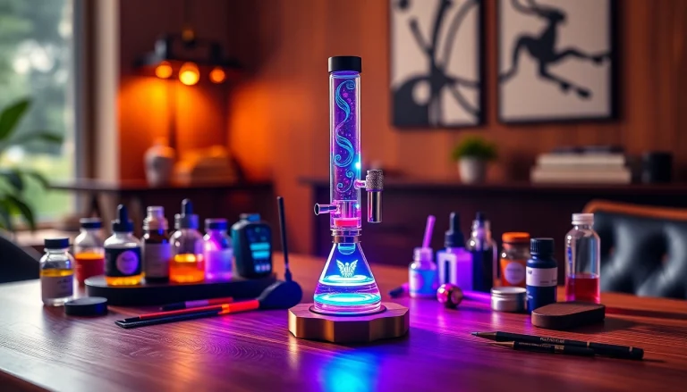 Experience the electric dab rig's cutting-edge technology and sleek design in a cozy environment.